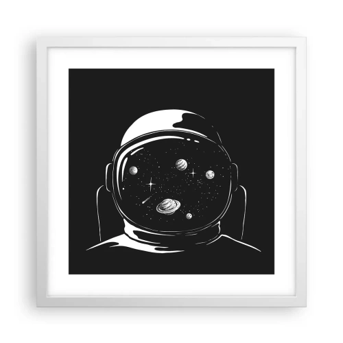 Affiche dans un cadre blanc - Poster - Sympa la vue - 40x40 cm