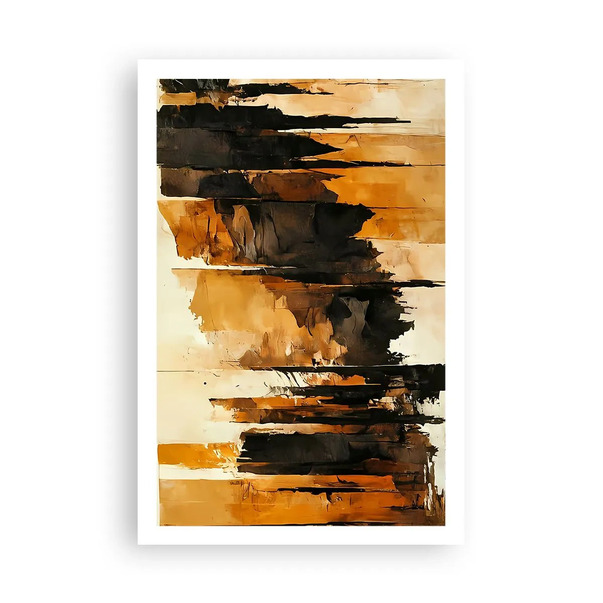 Affiche - Poster - Harmonie de noir et d'or - 61x91 cm