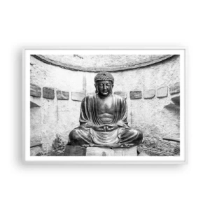 Affiche dans un cadre blanc - Poster - A la source de la paix - 100x70 cm