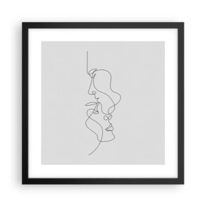 Affiche dans un cadre noir - Poster - Chaleur de désir renaissant - 40x40 cm