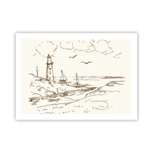 Affiche - Poster - Esquisse de souvenirs d'été - 70x50 cm