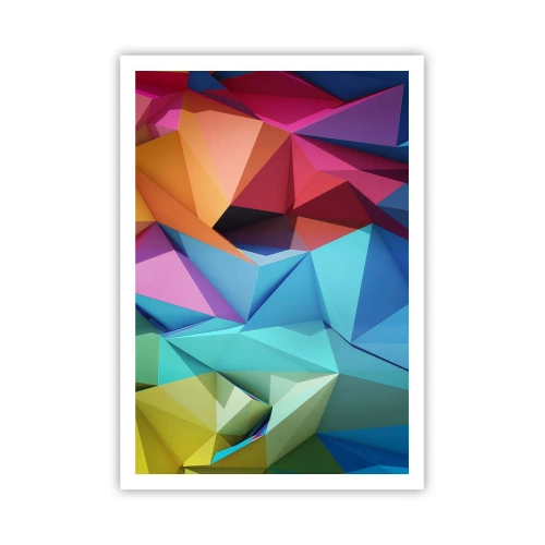 Affiche - Poster - Origami arc-en-ciel - 70x100 cm