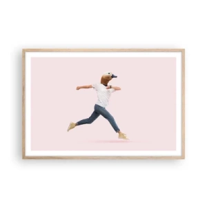 Affiche dans un chêne clair - Poster - Une pincée d'absurdité - 91x61 cm