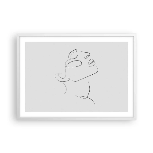 Affiche dans un cadre blanc - Poster - Méandre du rêve - 70x50 cm