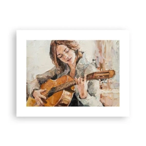Affiche - Poster - Concerto pour guitare et coeur de fille - 40x30 cm