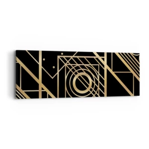 Impression sur toile - Image sur toile - Géométrie en or - 90x30 cm