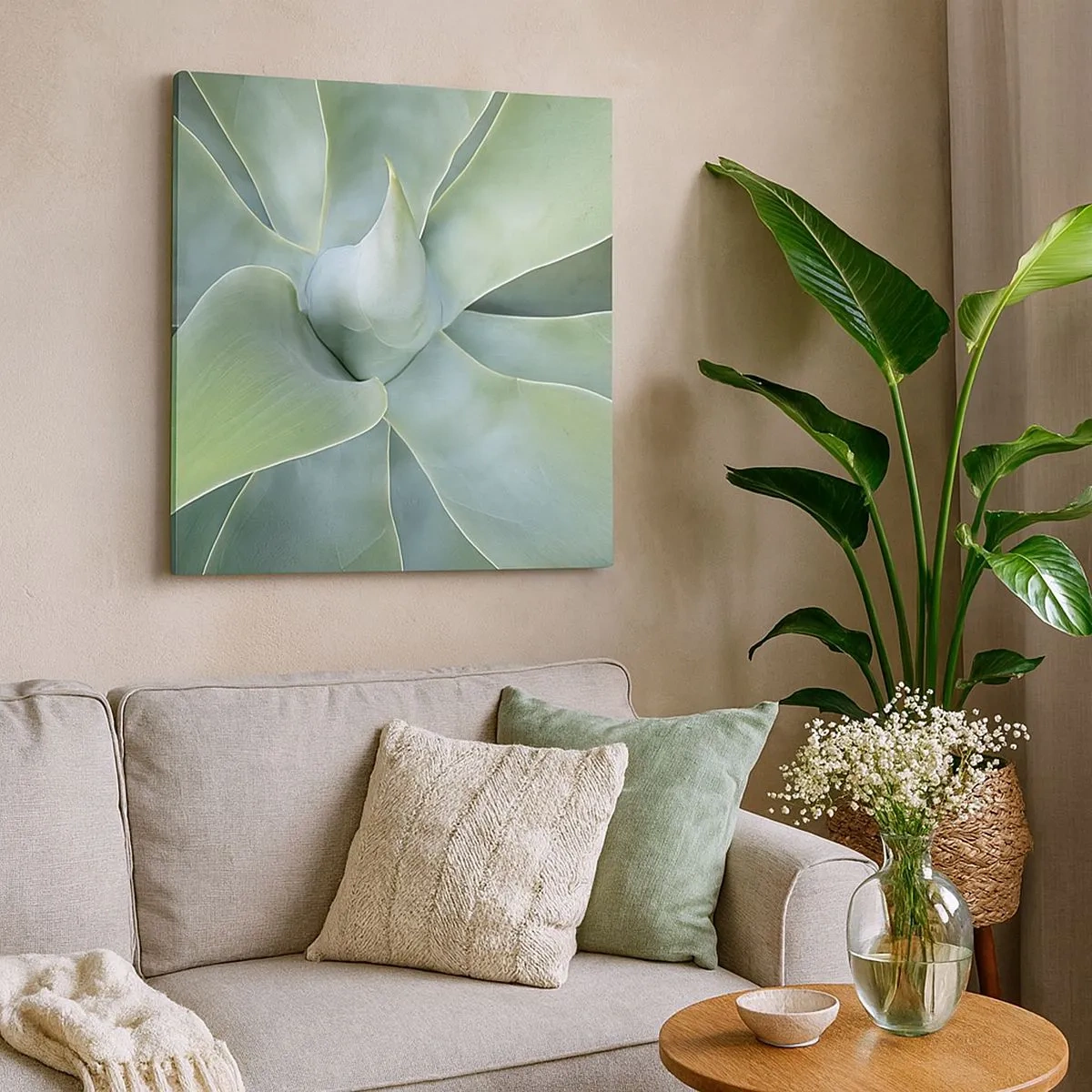 Impression sur toile - Image sur toile - La naissance de la verdure - 30x30 cm