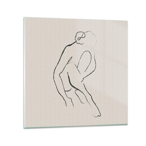 Impression sur verre - Image sur verre - Croquis intime - 60x60 cm