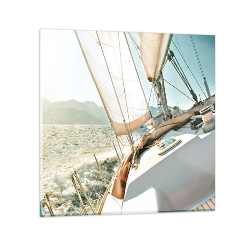 Impression sur verre - Image sur verre - Toutes voiles dehors - 50x50 cm