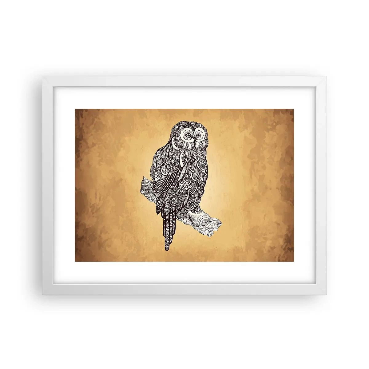 Affiche dans un cadre blanc - Poster - Ornements complexes de sagesse - 40x30 cm