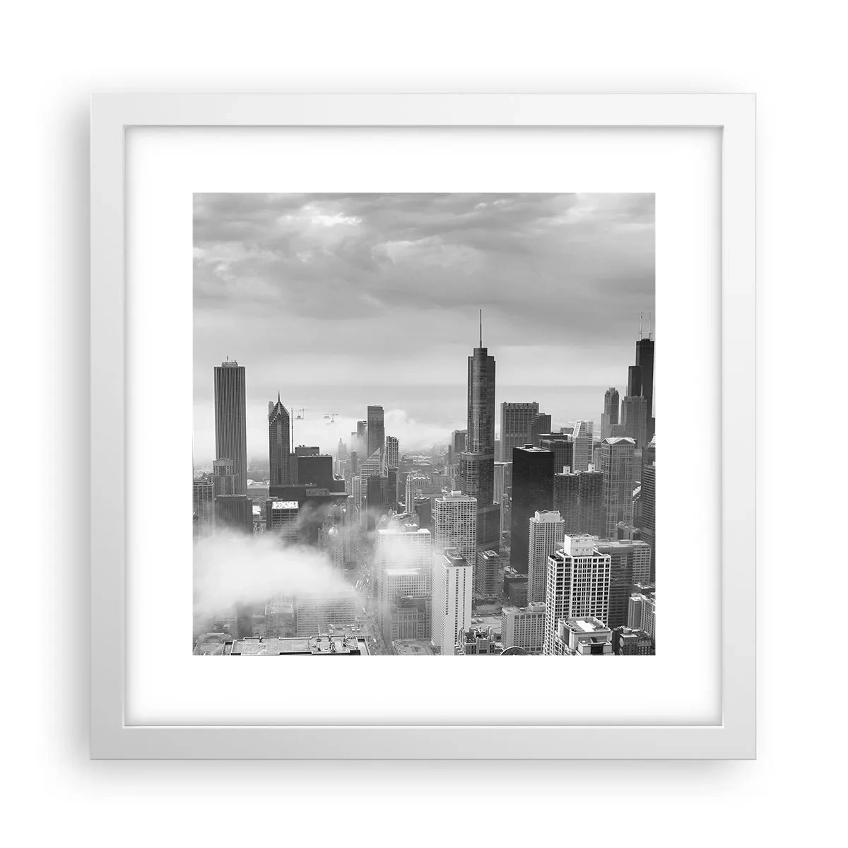 Affiche dans un cadre blanc - Poster - Paysage américain - 30x30 cm