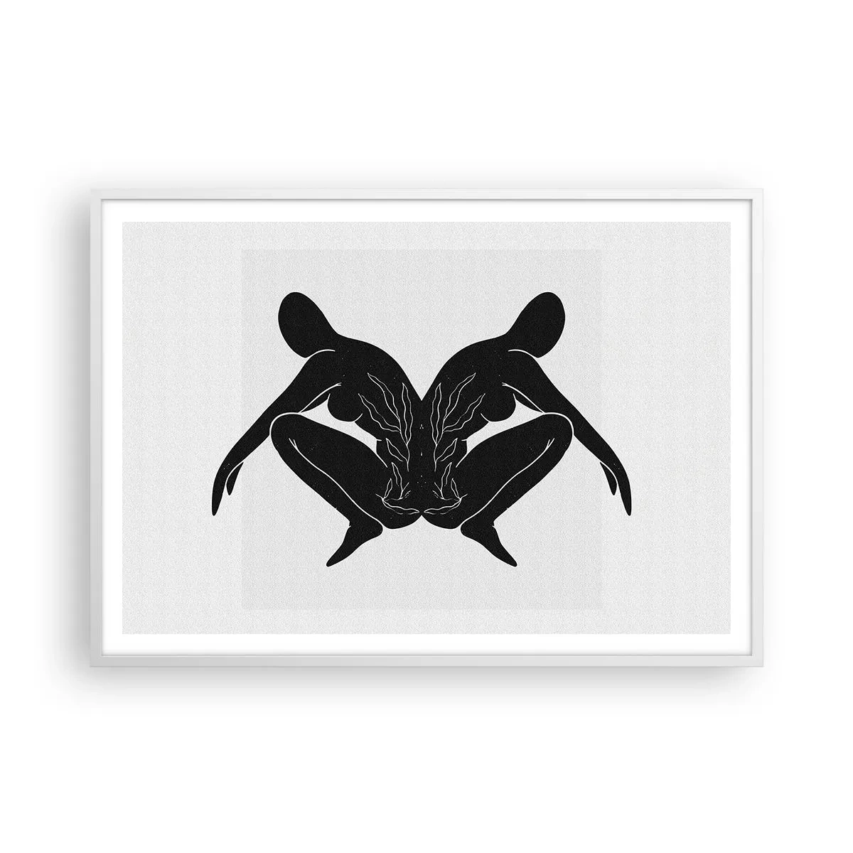 Affiche dans un cadre blanc - Poster - Une âme commune - 100x70 cm