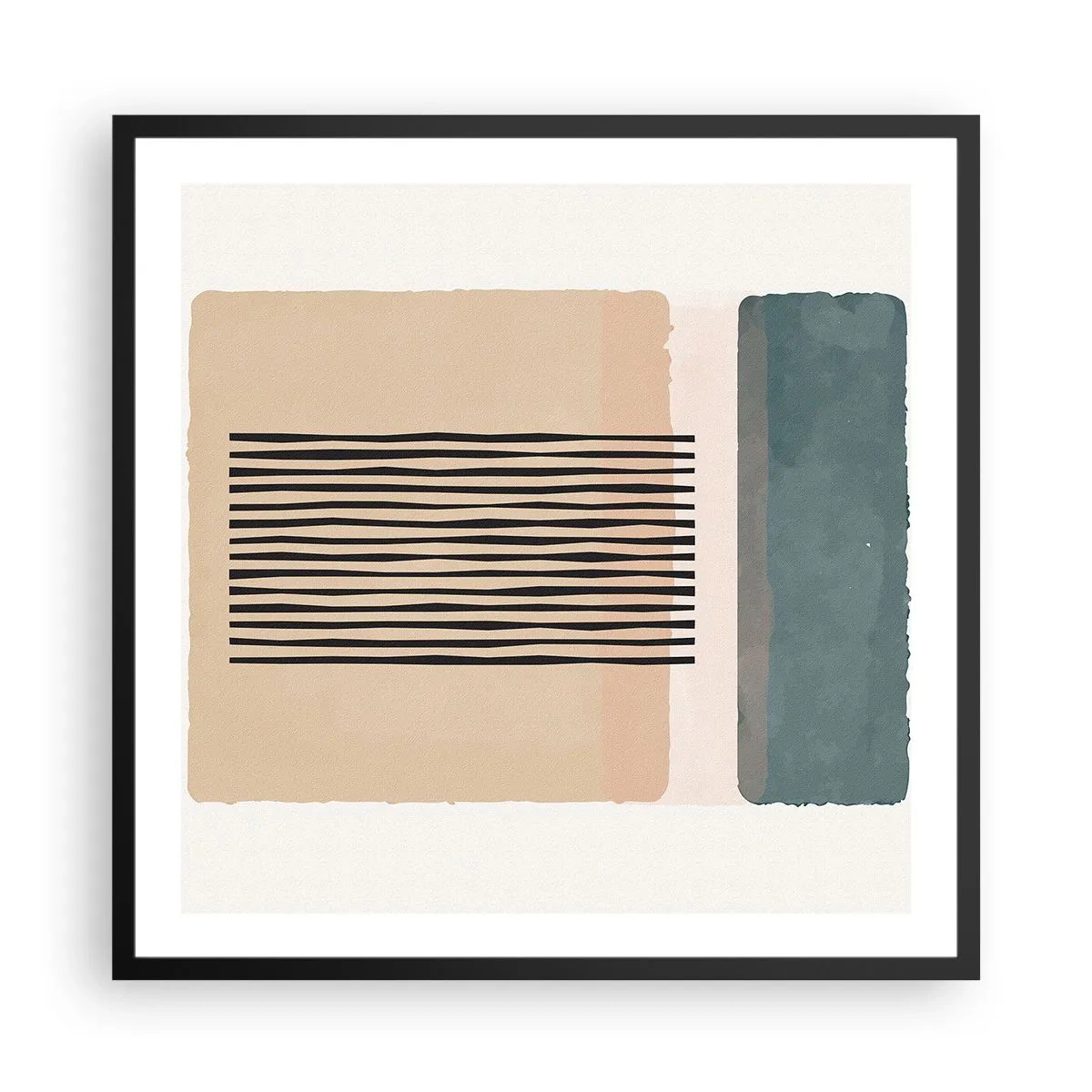 Affiche dans un cadre noir - Poster - Tout est en ordre - 60x60 cm