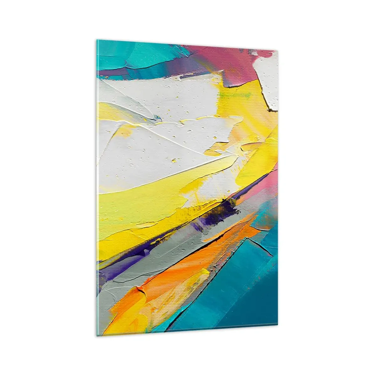 Impression sur verre - Image sur verre - Une composition abstraite aux couleurs intenses - 80x120cm - Anatomie du monde - Décoration murale moderne pour le salon et la chambre ARTTOR