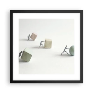 Affiche dans un cadre noir - Poster - Rien que la vie - 40x40 cm