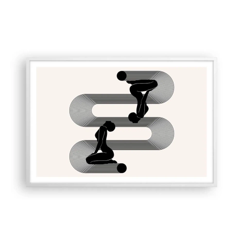 Affiche dans un cadre blanc - Poster - Symétrie sensuelle - 91x61 cm