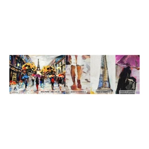 Échantillon de Papier Peint Premium Canvas - Particulièrement beau en automne - Ville, Paris, tour Eiffel - 100x30 cm