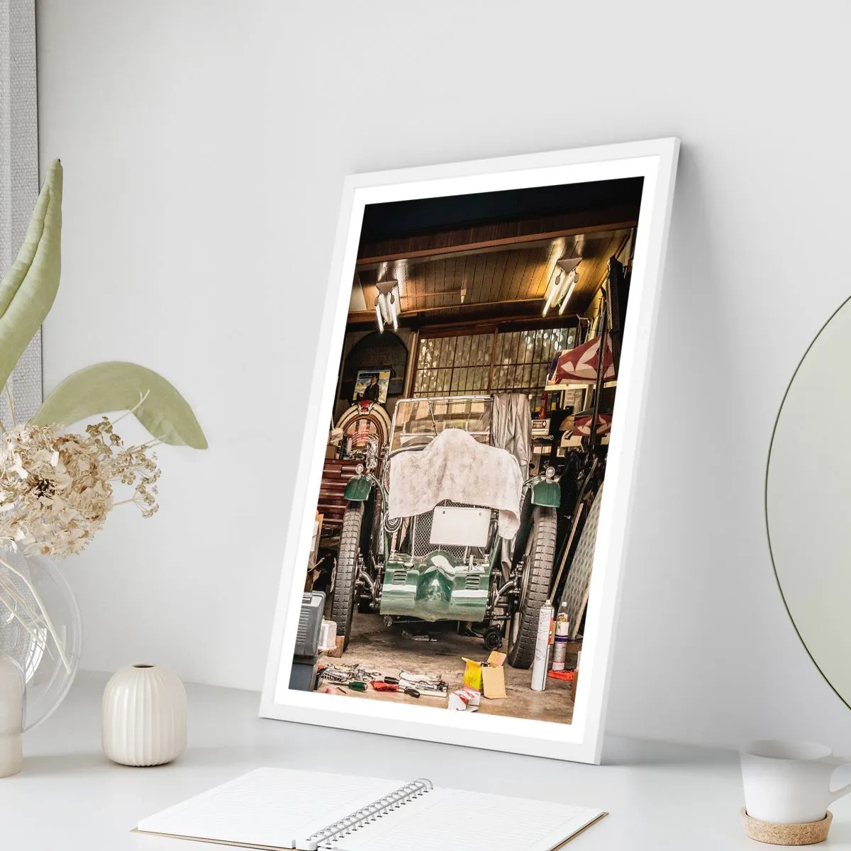 Affiche dans un cadre blanc - Poster - Retour vers le passé - 70x100 cm