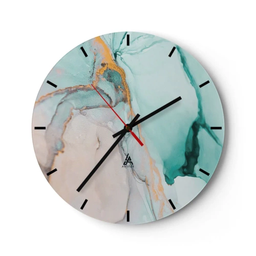 Horloge murale - Pendule murale - Danse des formes et des couleurs - 40x40 cm