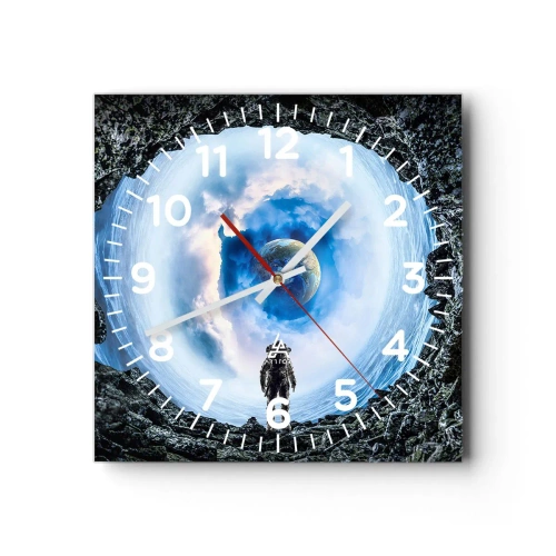 Horloge murale - Pendule murale - Plus très loin de la maison - 40x40 cm