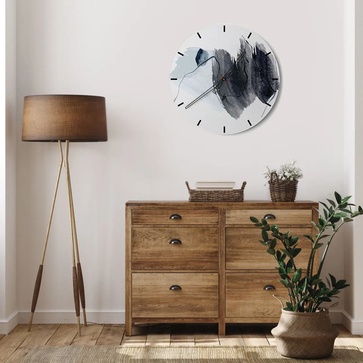 Horloge murale - Pendule murale - Intensité et mouvement - 30x30 cm