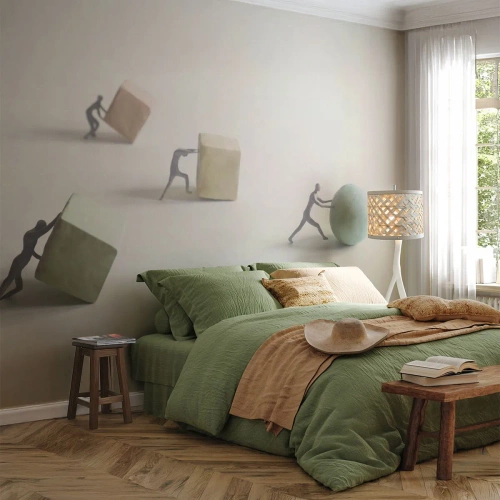 Papier Peint Autocollant Deluxe Sticker - Rien que la vie - Abstraction, Personnes, Travail - 250x175 cm