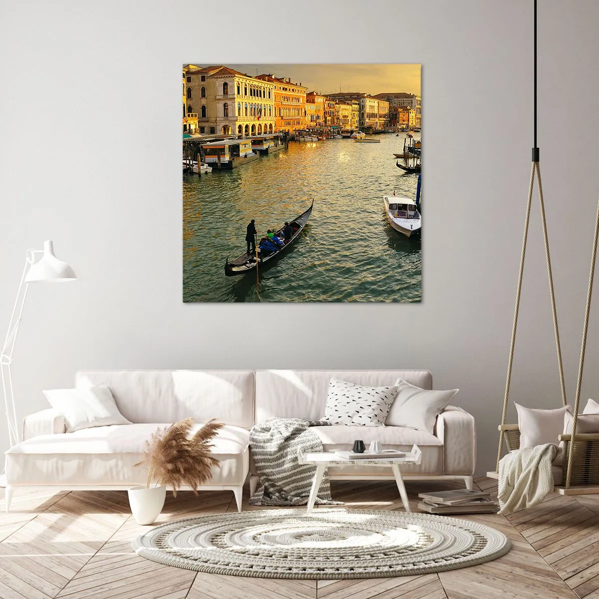 Impression sur toile - Image sur toile - Du côté ensoleillé de la rue - 30x30 cm