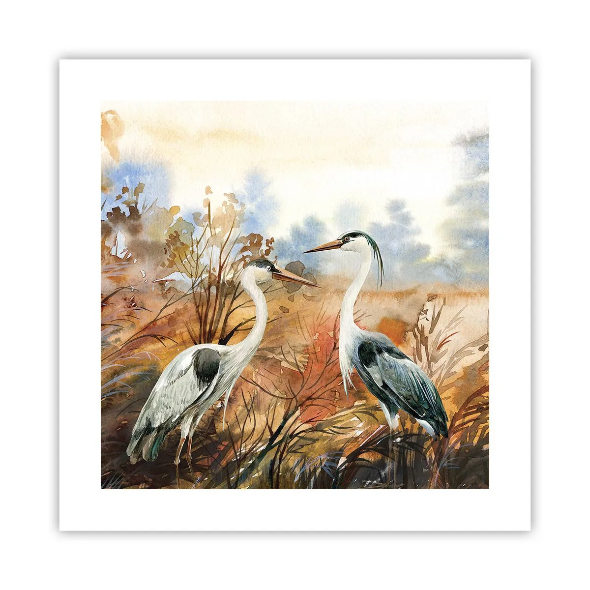 Affiche - Poster - Jusqu'où en automne ? - 40x40 cm