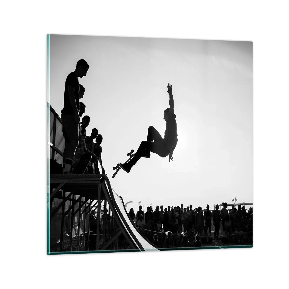 Impression sur verre - Image sur verre - Héros et spectateurs - 40x40 cm