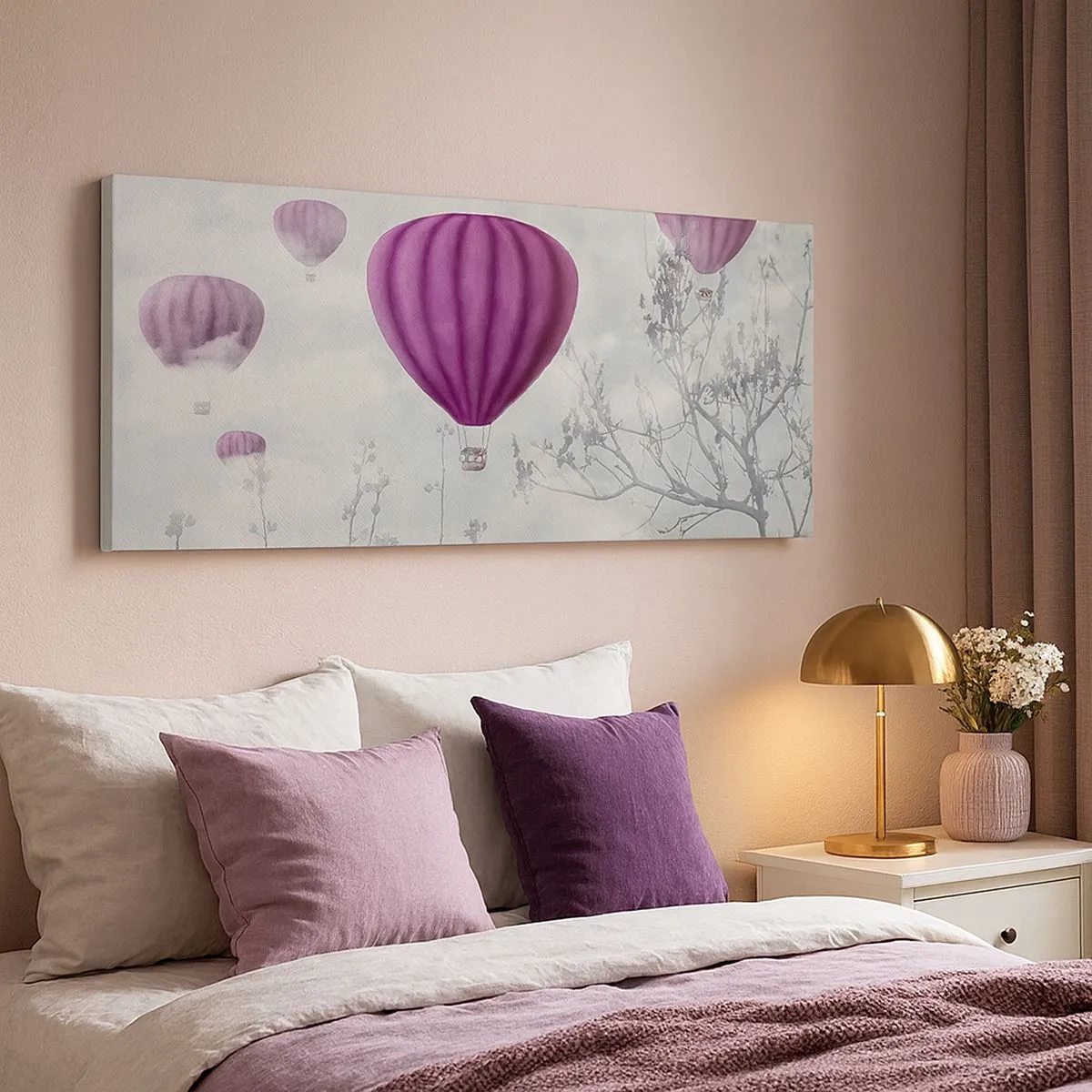 Impression sur toile - Image sur toile - Comme des navires dans le ciel - 100x40 cm