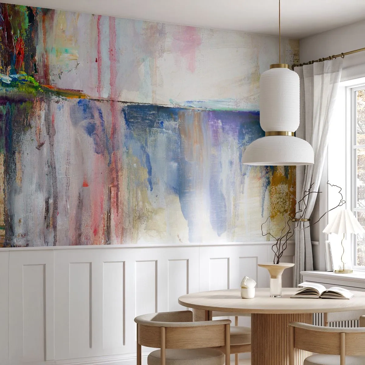 Papier Peint Photo Premium Sand - Impressions et associations colorées - Abstraction, Morceau, Peinture - 250x175 cm