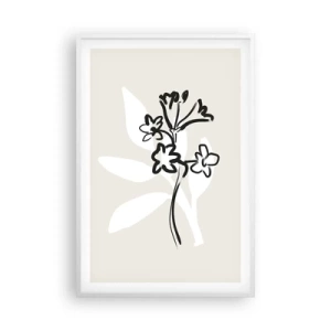 Affiche dans un cadre blanc - Poster - Esquisse pour l'herbier - 61x91 cm