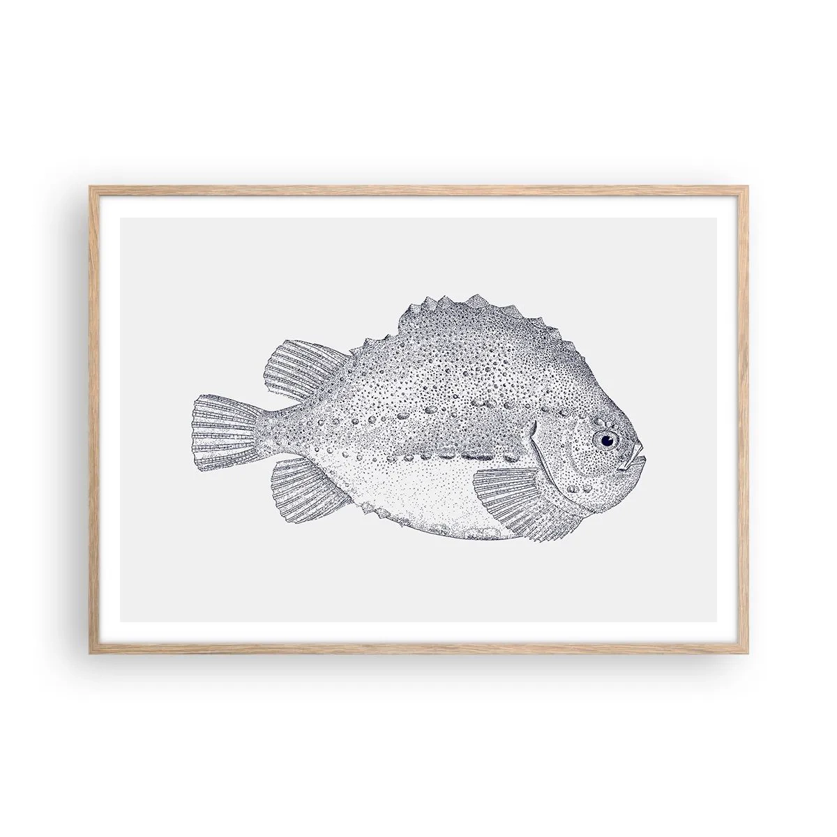 Affiche dans un chêne clair - Poster - Pour l'album du naturaliste - 100x70 cm