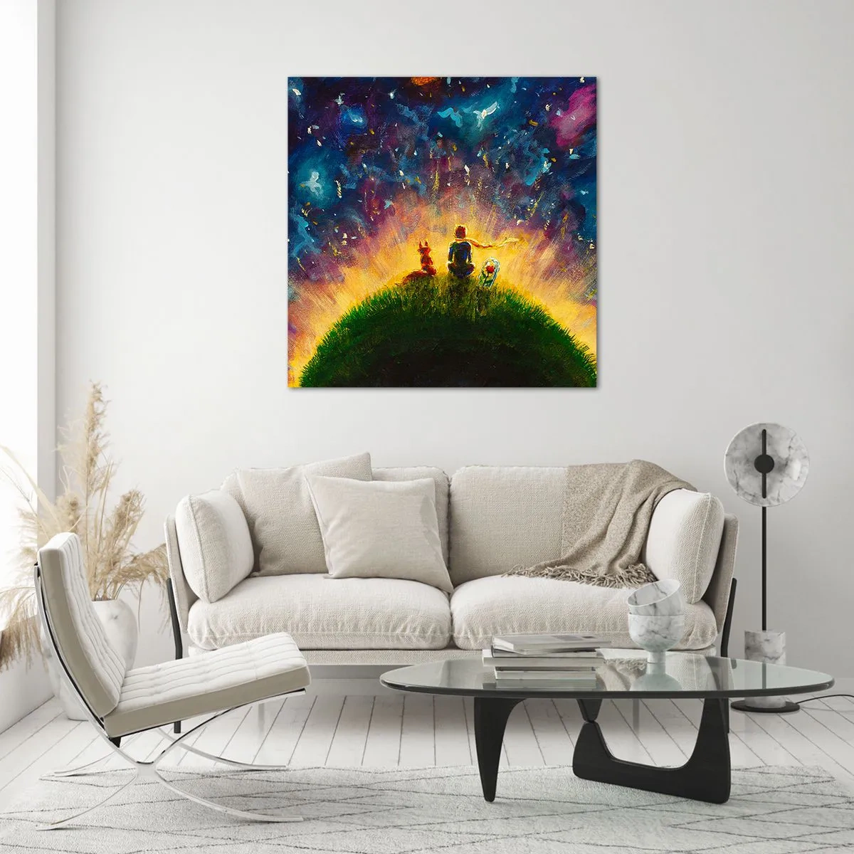 Impression sur verre - Image sur verre - Amour et amitié - le monde entier - 30x30 cm