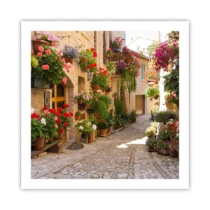 Affiche - Poster - Une inondation de fleurs  - 60x60 cm