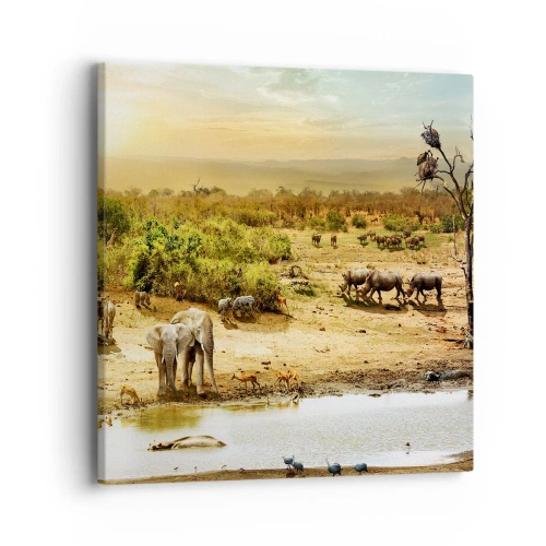 Impression sur toile - Image sur toile - "Et d'Eden coulait une rivière..." - 40x40 cm