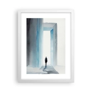 Affiche dans un cadre blanc - Poster - Vivez sans limites - 30x40 cm