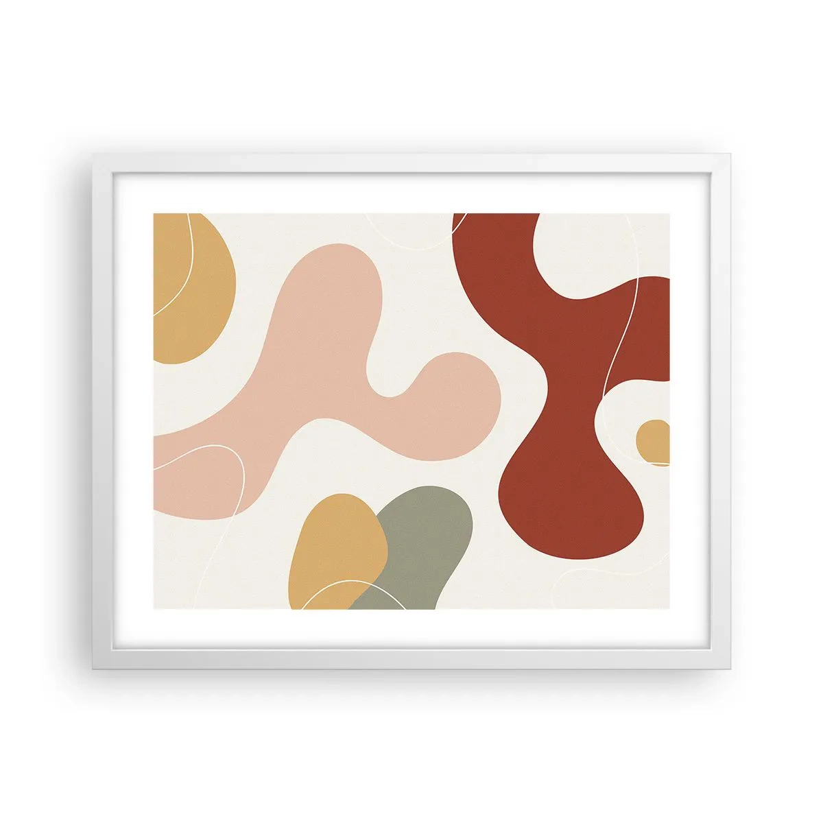 Affiche dans un cadre blanc - Poster - Entrelac - 50x40 cm