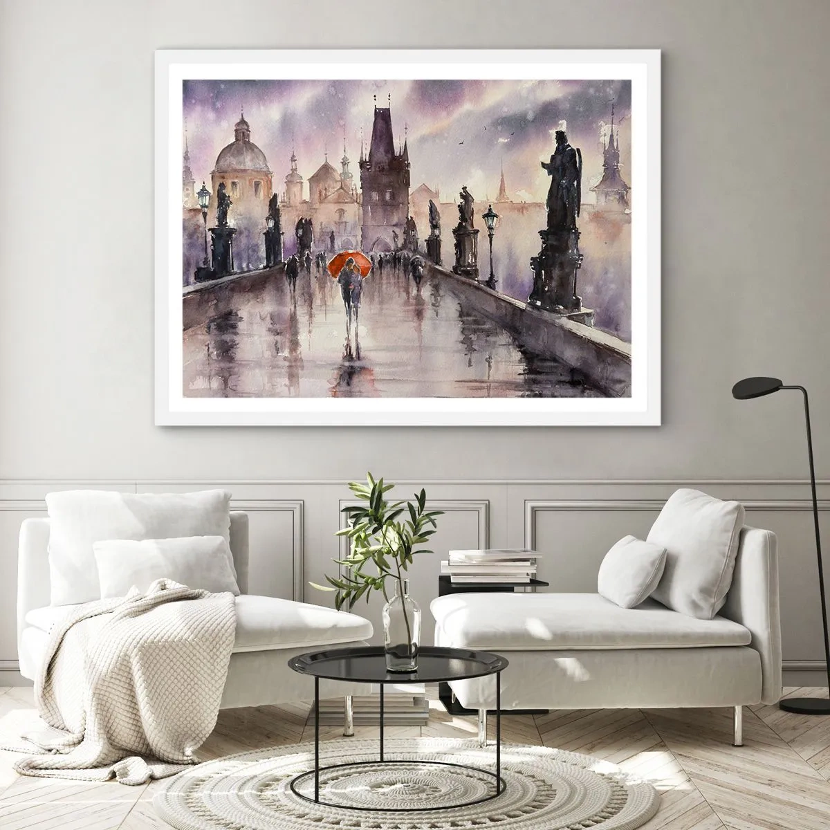 Affiche dans un cadre blanc - Poster - Les gens ne changent pas - 100x70 cm