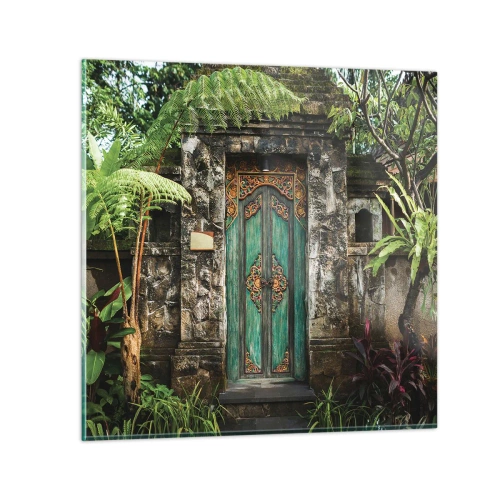 Impression sur verre - Image sur verre - Porte vers un monde exotique - 30x30 cm