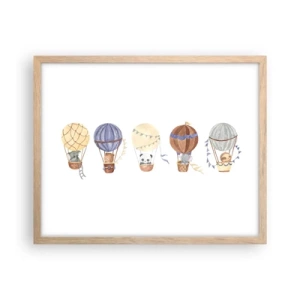 Affiche dans un chêne clair - Poster - Compagnons de voyage - 50x40 cm