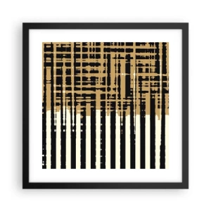 Affiche dans un cadre noir - Poster - Abstraction architecturale - 40x40 cm