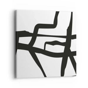 Impression sur toile - Image sur toile - Conception noir et blanc - 40x40 cm