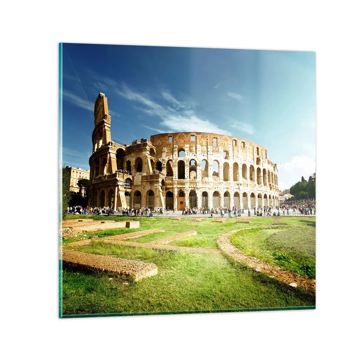 Impression sur verre - Image sur verre - On entend encore la détonation de l'arme - 40x40 cm