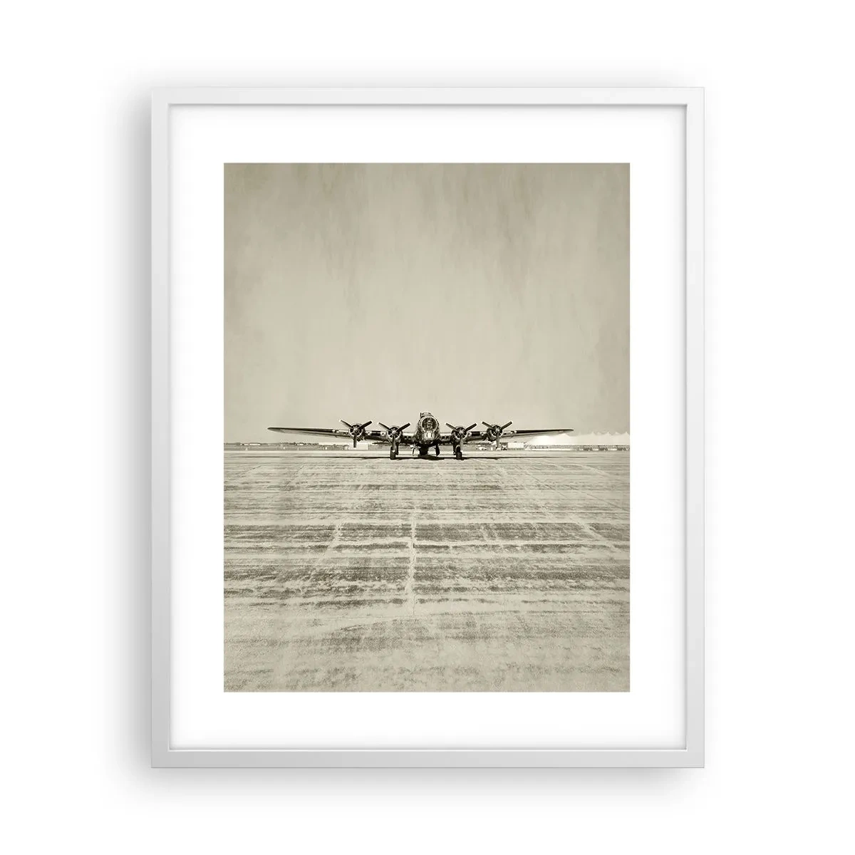 Affiche dans un cadre blanc - Poster - Toujours prêt! - 40x50 cm