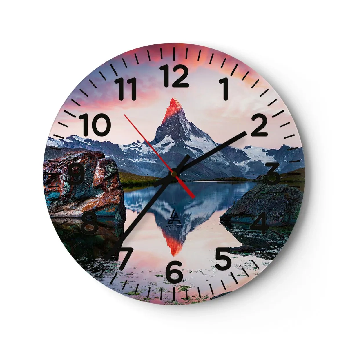 Horloge murale - Pendule murale - Le coeur des montagnes est chaud - 30x30 cm