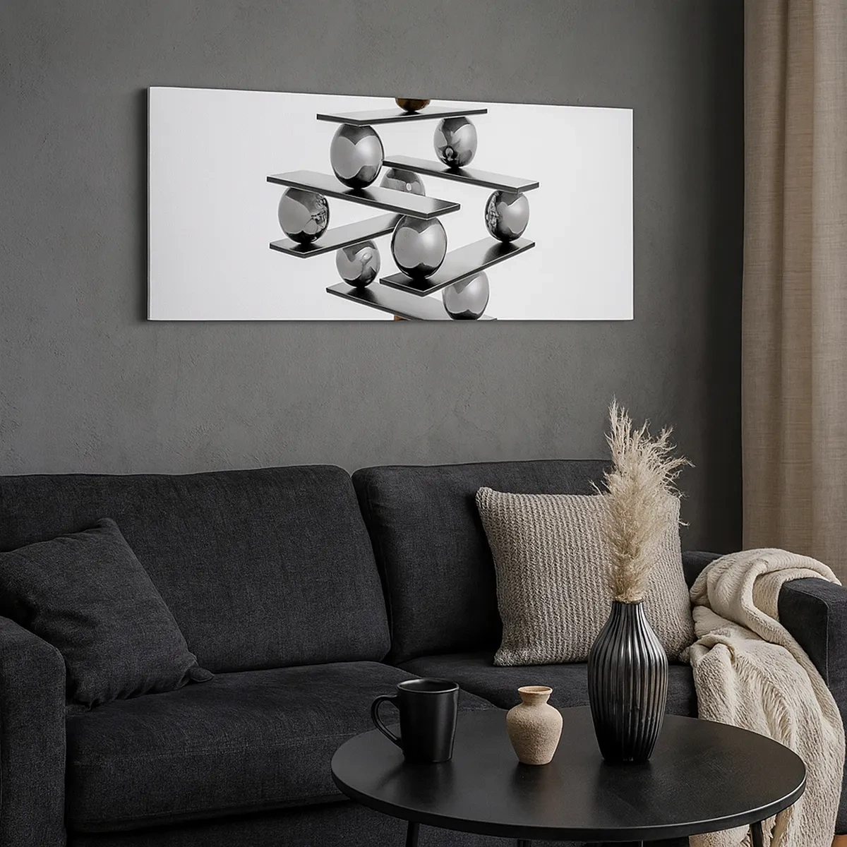 Impression sur toile - Image sur toile - Balance d'or et d'argent - 30x30 cm