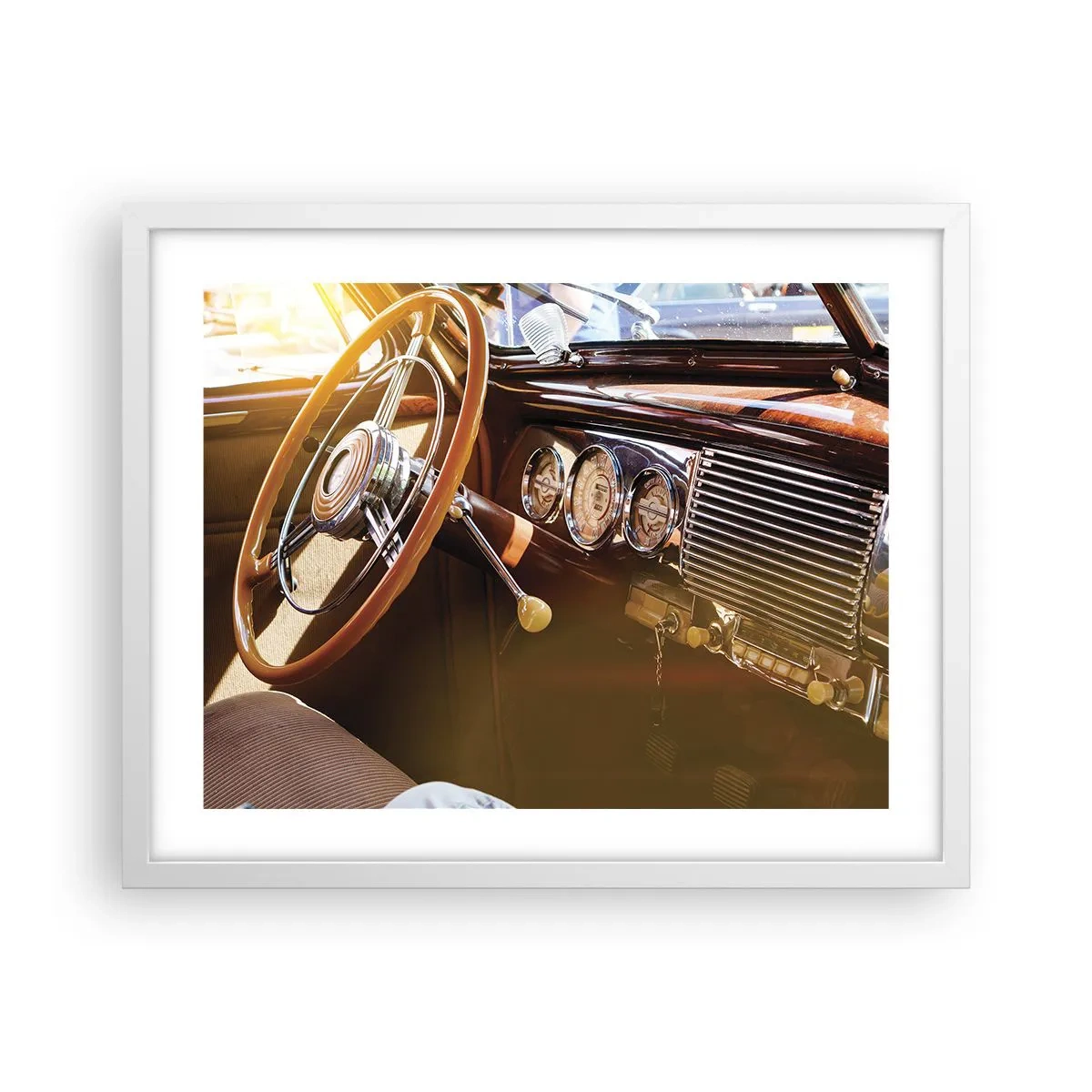 Affiche dans un cadre blanc - Poster - Souffle de luxe venu du passé - 50x40 cm