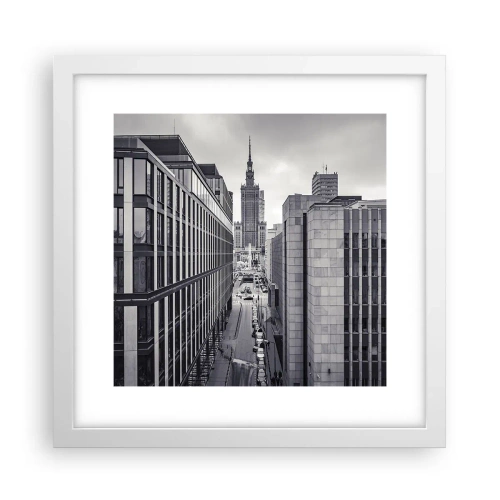 Affiche dans un cadre blanc - Poster - Vallée de Varsovie - 30x30 cm