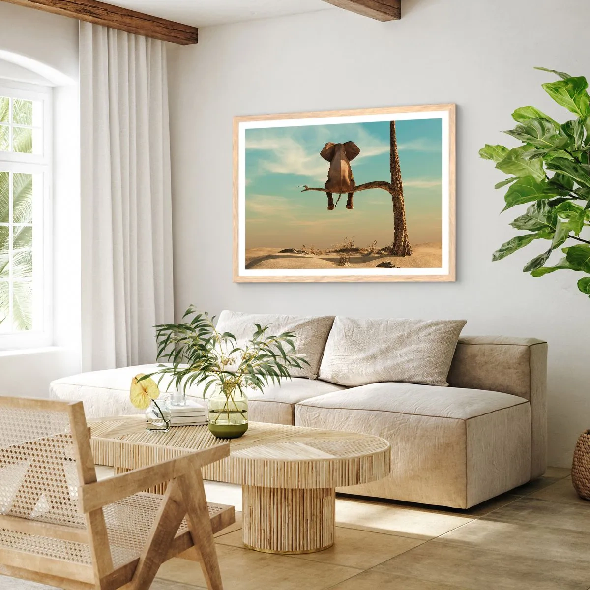 Affiche dans un chêne clair - Poster - Nouveau point de vue - 40x30 cm